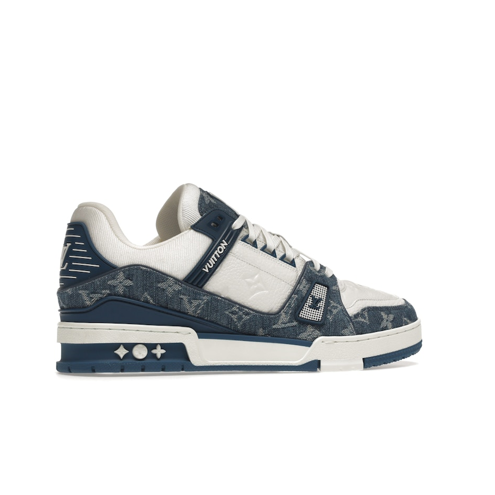 Louis Vuitton LV Trainer White Blue 'Monogram Denim'