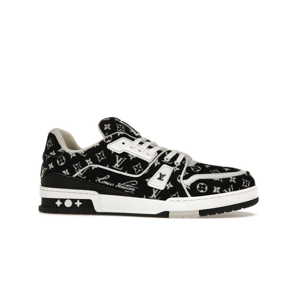 Louis Vuitton LV Trainer White Black 'Monogram Textile'