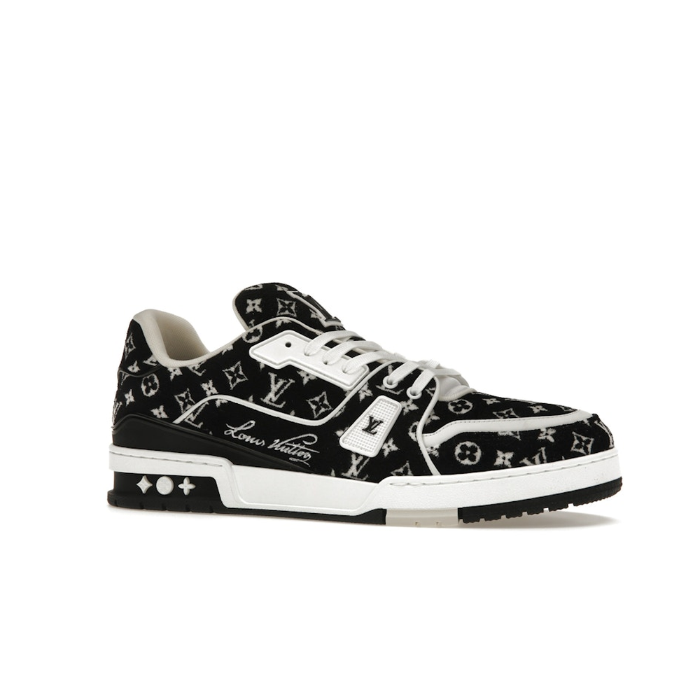 Louis Vuitton LV Trainer White Black 'Monogram Textile'