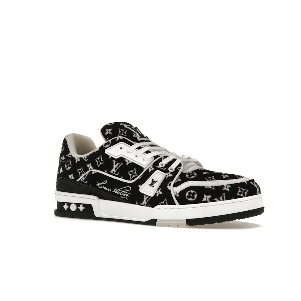 Louis Vuitton LV Trainer White Black 'Monogram Textile'