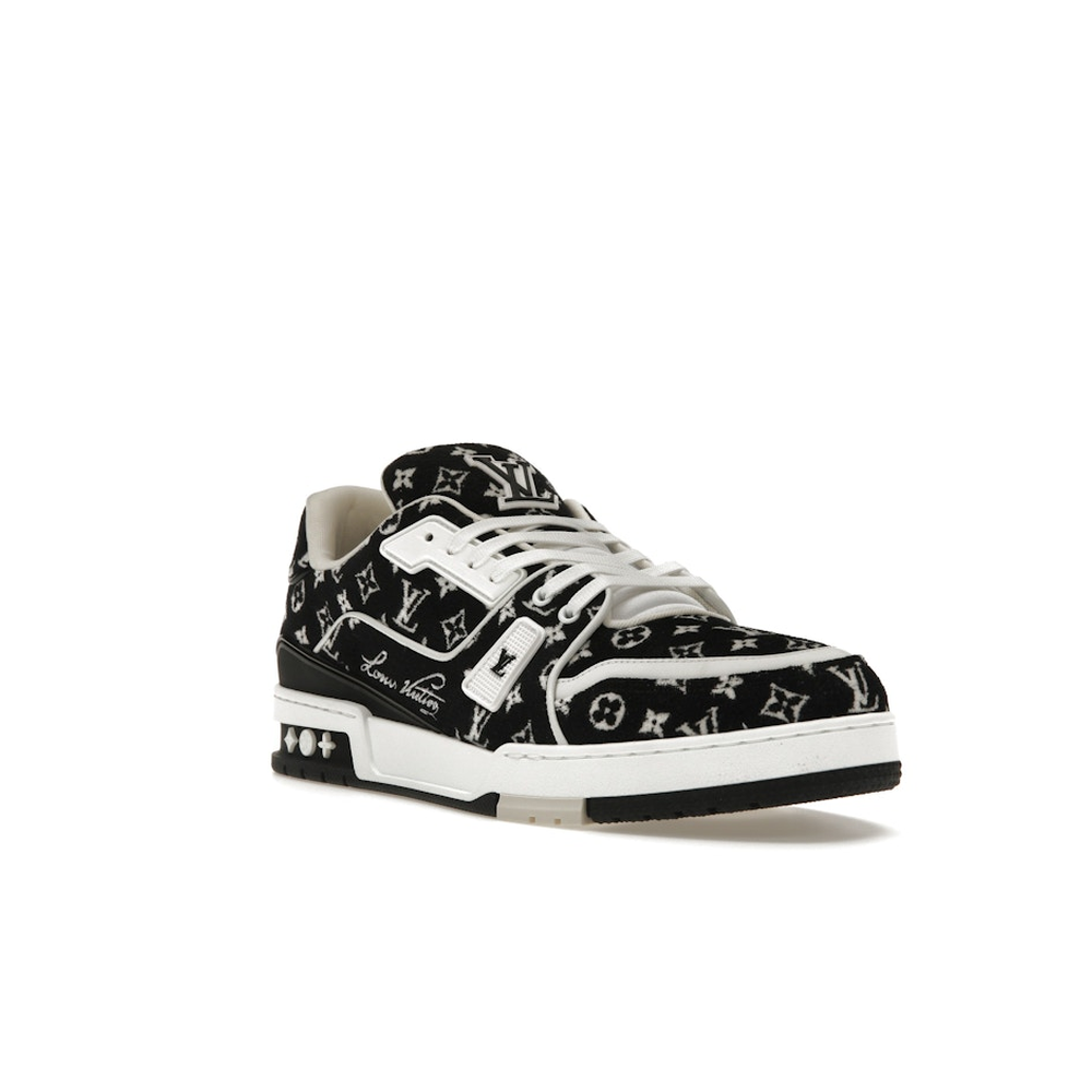 Louis Vuitton LV Trainer White Black 'Monogram Textile'