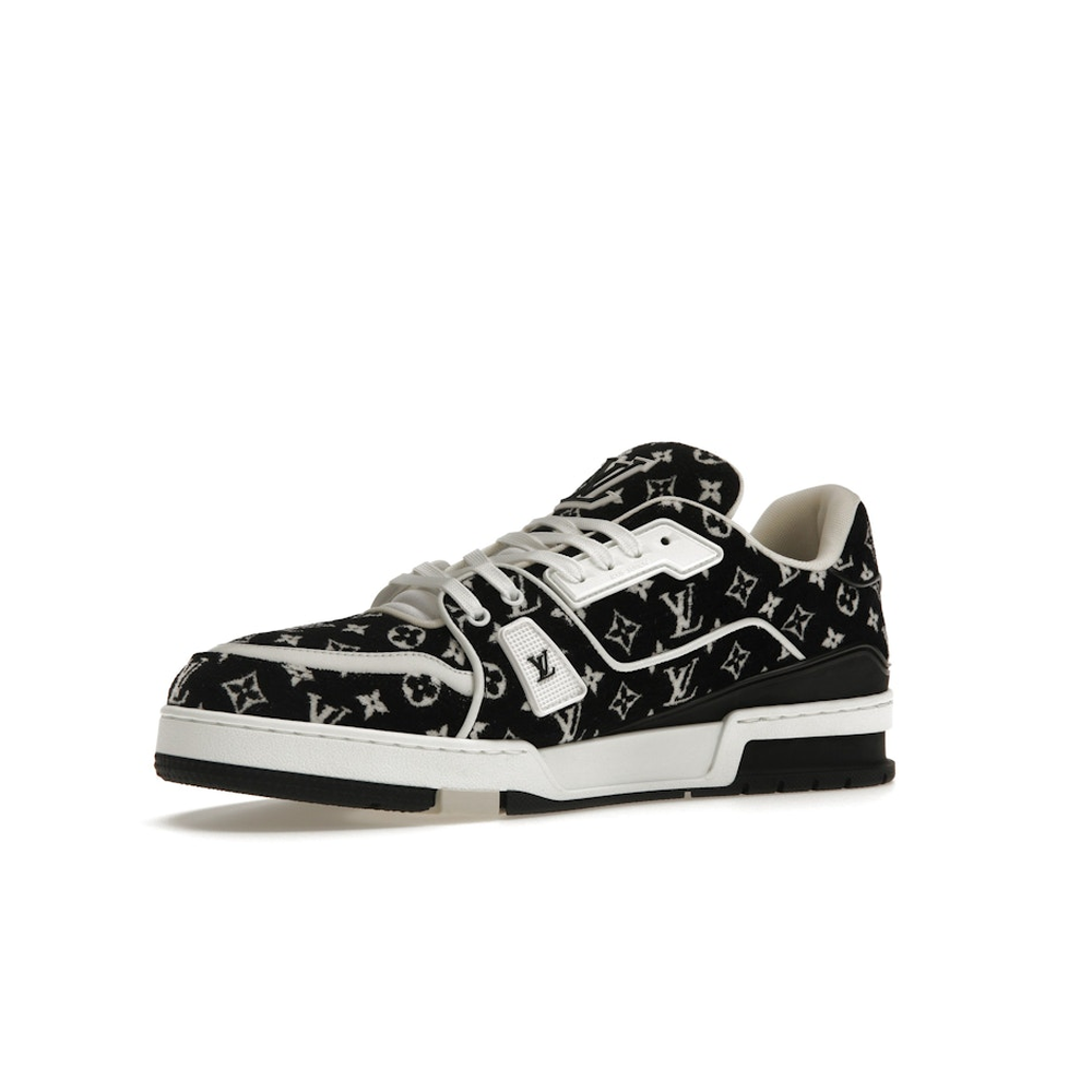 Louis Vuitton LV Trainer White Black 'Monogram Textile'