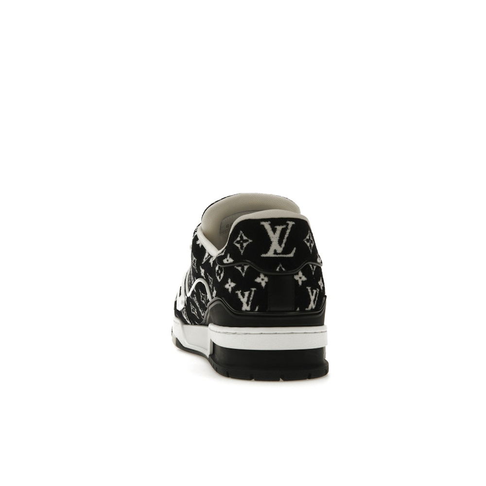 Louis Vuitton LV Trainer White Black 'Monogram Textile'