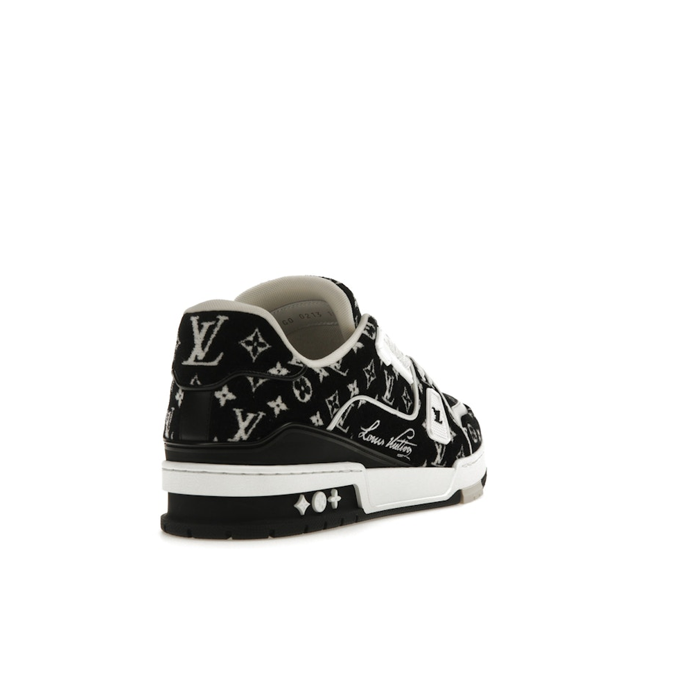 Louis Vuitton LV Trainer White Black 'Monogram Textile'