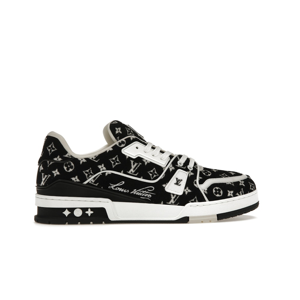 Louis Vuitton LV Trainer White Black 'Monogram Textile'