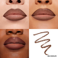 Ultra Suede Sculpting Lip Pencil Milk Chocolate lip macro