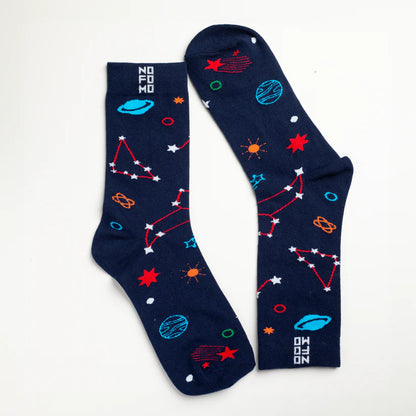 NoFoMo Crew Length Socks Starry Night