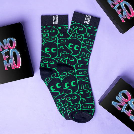 NoFoMo Crew Length Socks AI