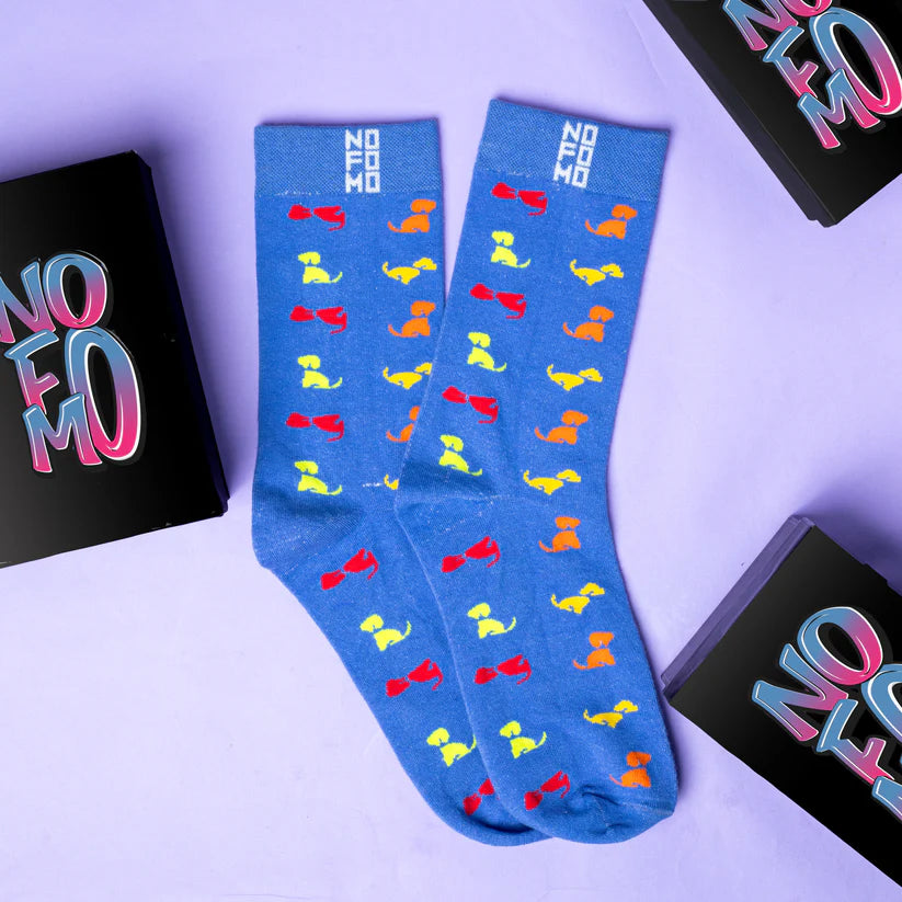 NoFoMo Crew Length Socks Woof