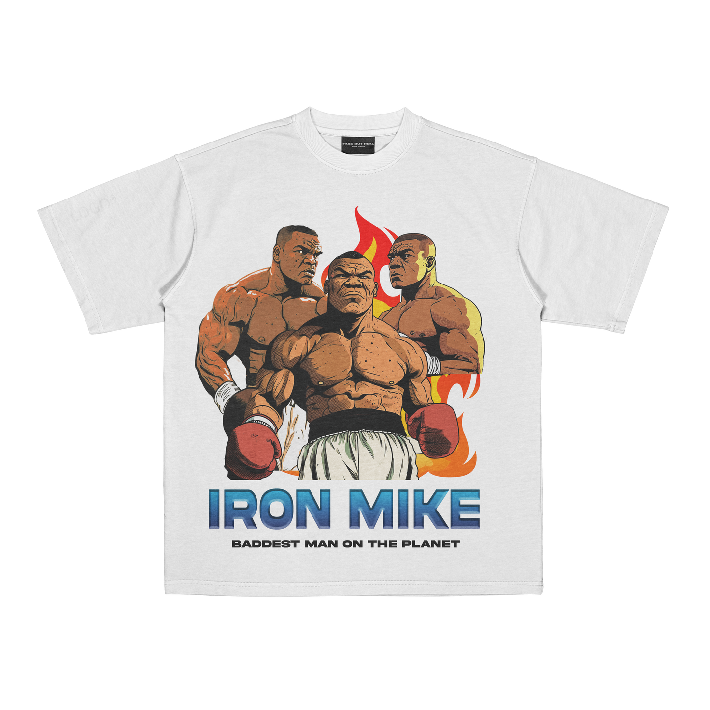 FakeButReal Bootleg Iron Mike White T-Shirt