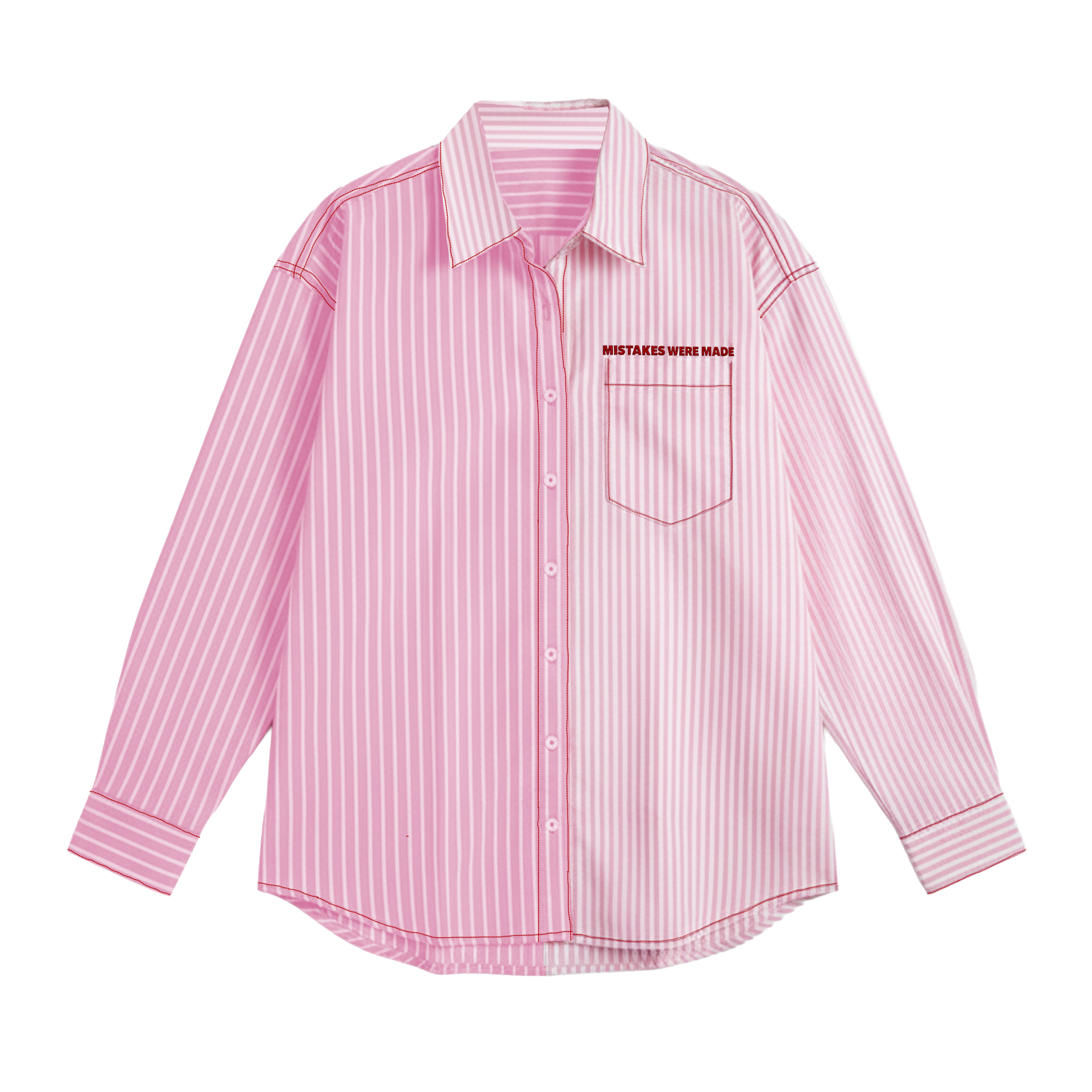 Exhale Label Oversized Shirt Pink - Mistake