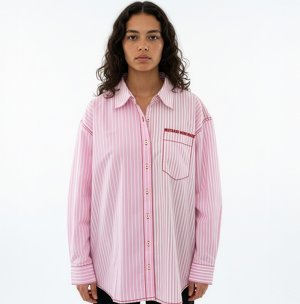 Exhale Label Oversized Shirt Pink - Mistake