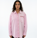 Exhale Label Oversized Shirt Pink - Mistake