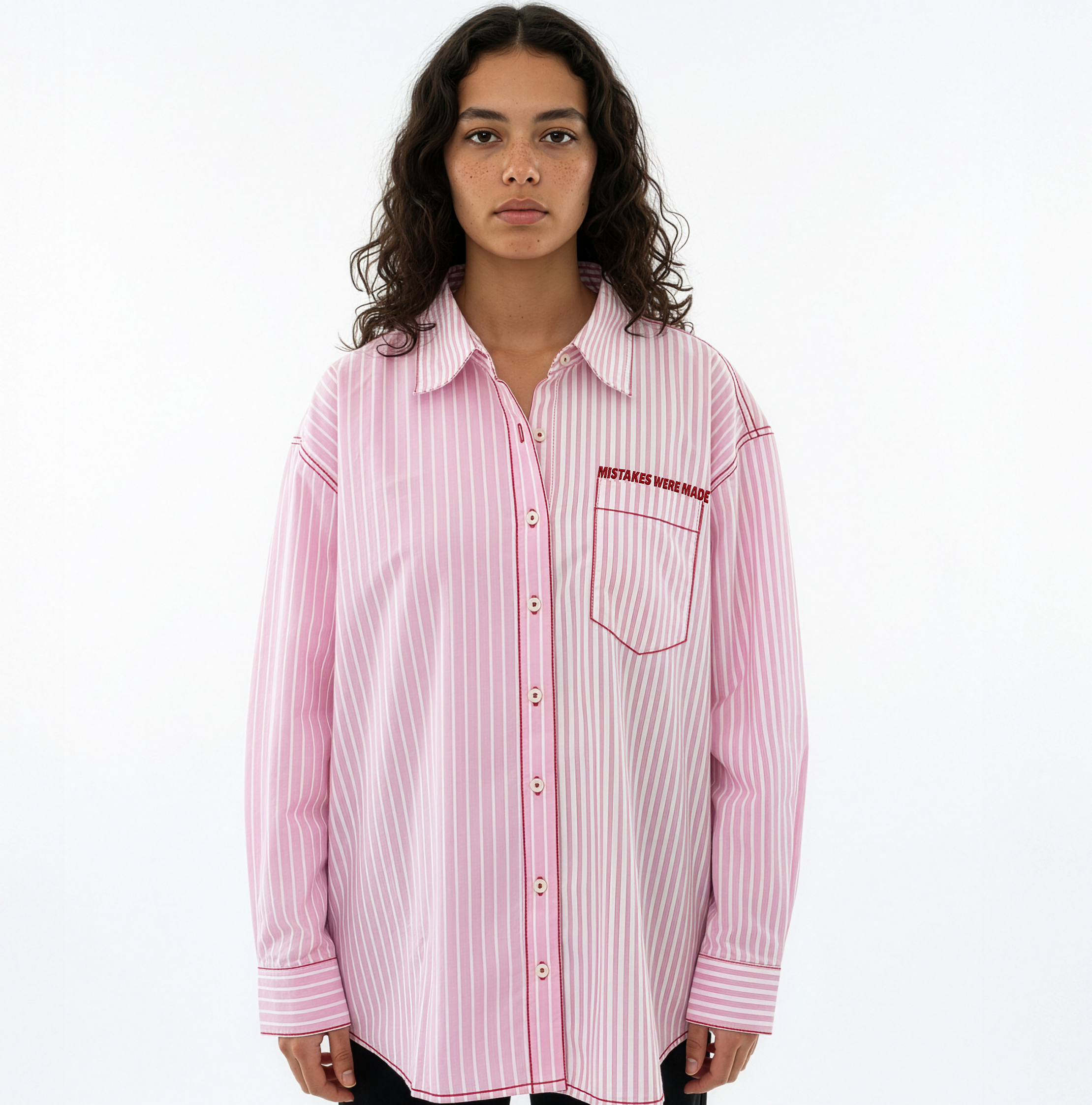 Exhale Label Oversized Shirt Pink - Mistake