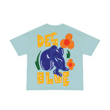 'Des Blue' Blue Oversize T-Shirt