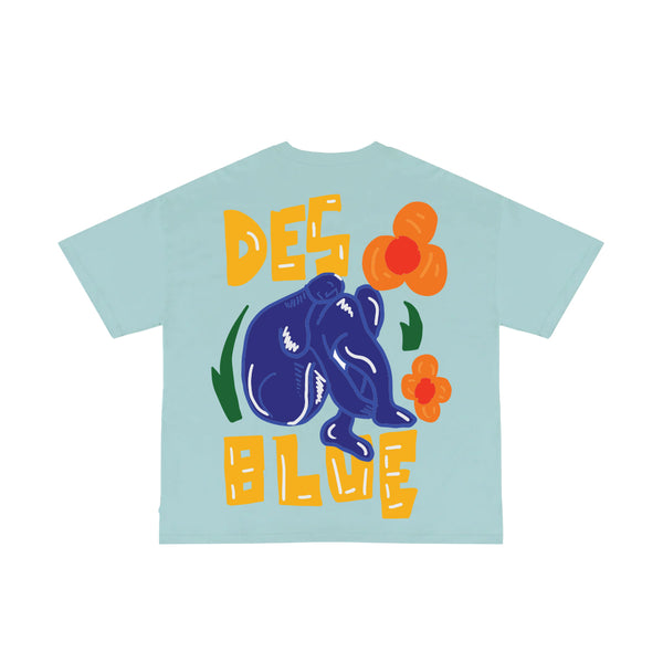 FakeButReal 'Des Blue' Blue Oversize T-Shirt - reference