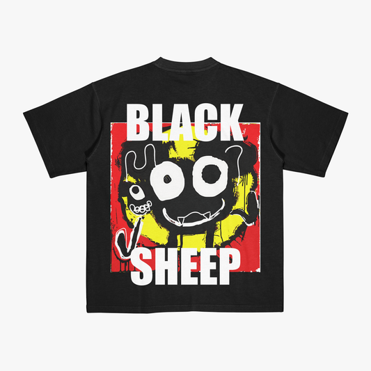FakeButReal 'Black Sheep' Black Oversize T-Shirt