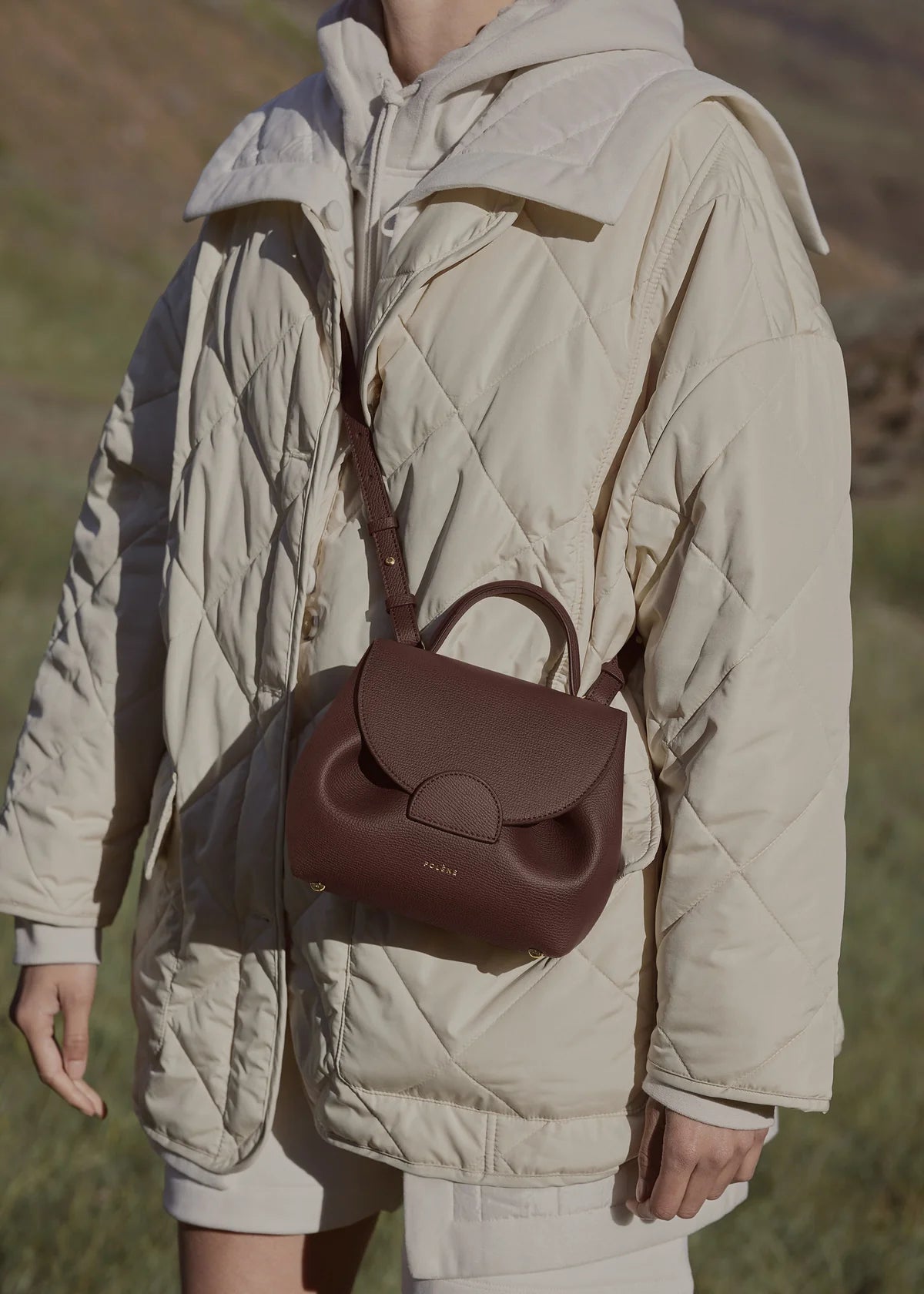 Polene Numero Un Nano Edition Textured Bag - Sandalwood