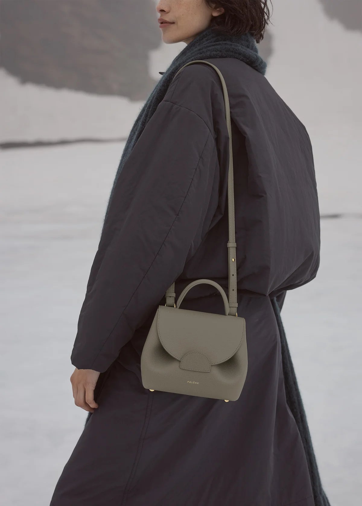 Polene Numero Un Nano Edition Textured Bag - Olive