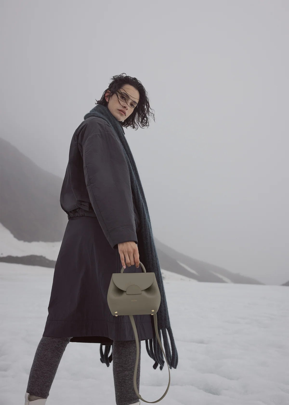Polene Numero Un Nano Edition Textured Bag - Olive