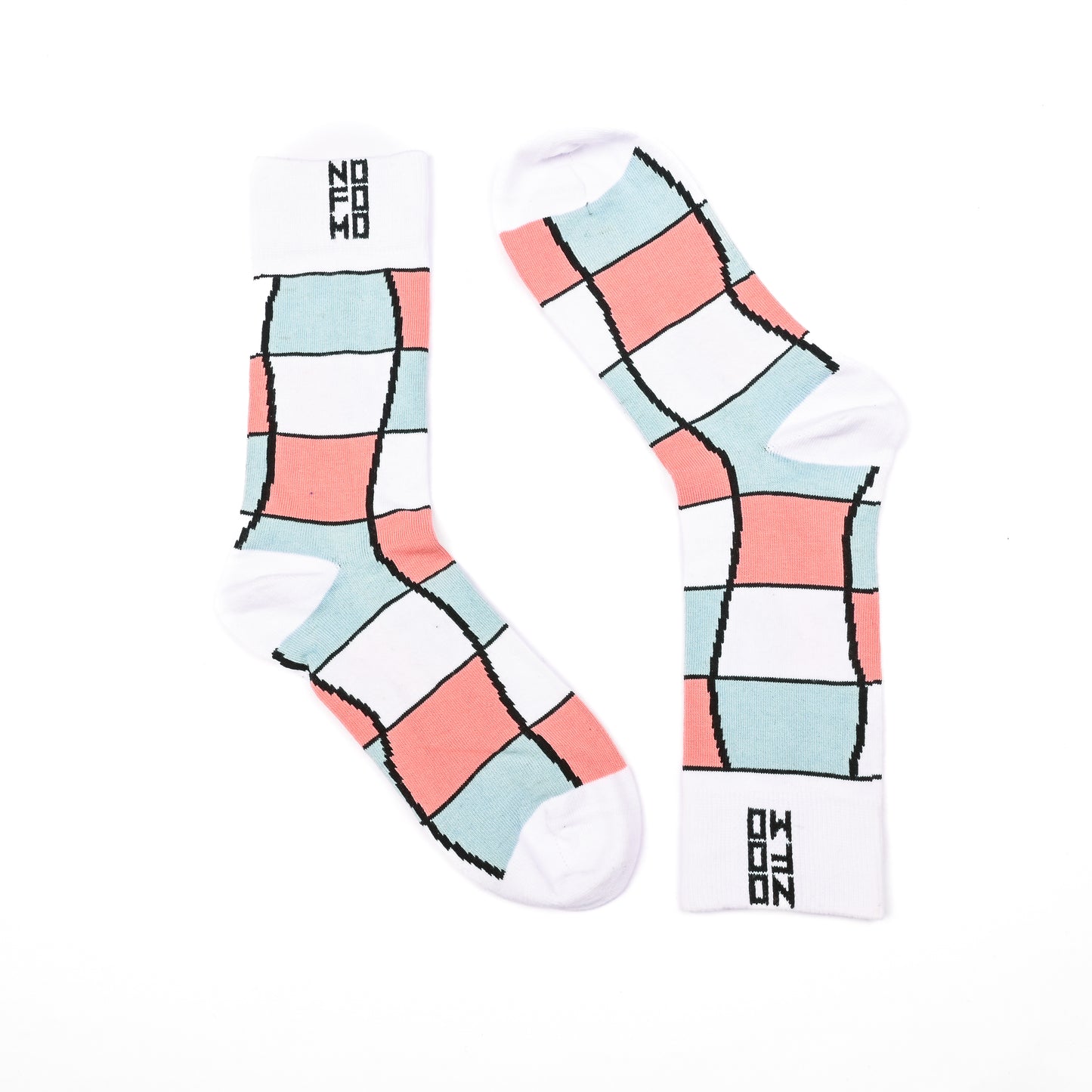 NoFoMo Crew Length Socks Waves