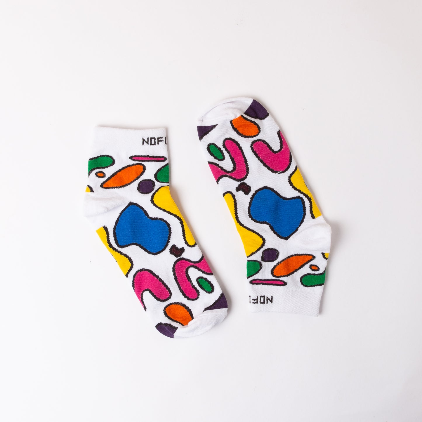 NoFoMo Short Crew Length Socks Colour Blast