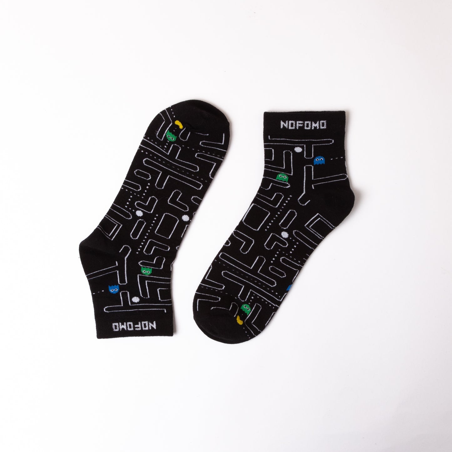 NoFoMo Short Crew Length Socks Pac-Men