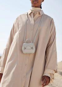Polene Numero Un Micro Edition Textured Bag - Chalk