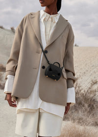 Polene Numero Un Micro Edition Textured Bag - Black