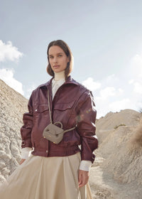 Polene Numero Un Micro Edition Textured Bag - Taupe