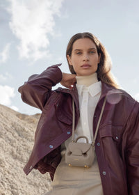 Polene Numero Un Micro Edition Textured Bag - Taupe