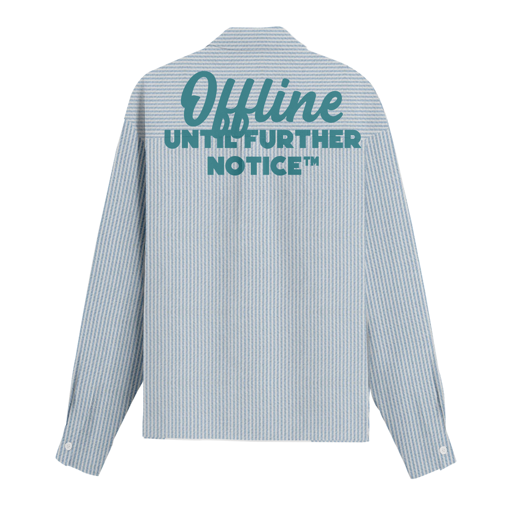 Exhale Label Oversized Shirt Blue - Offline