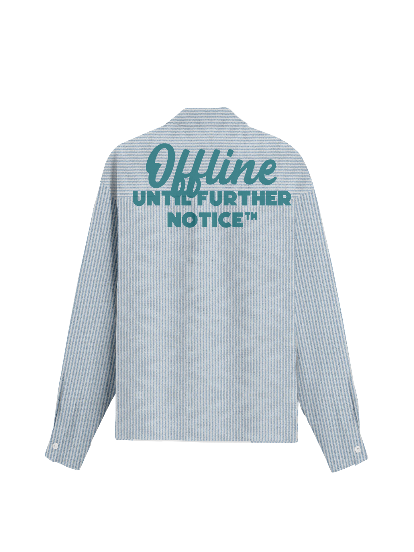 Exhale Label Oversized Shirt Blue - Offline