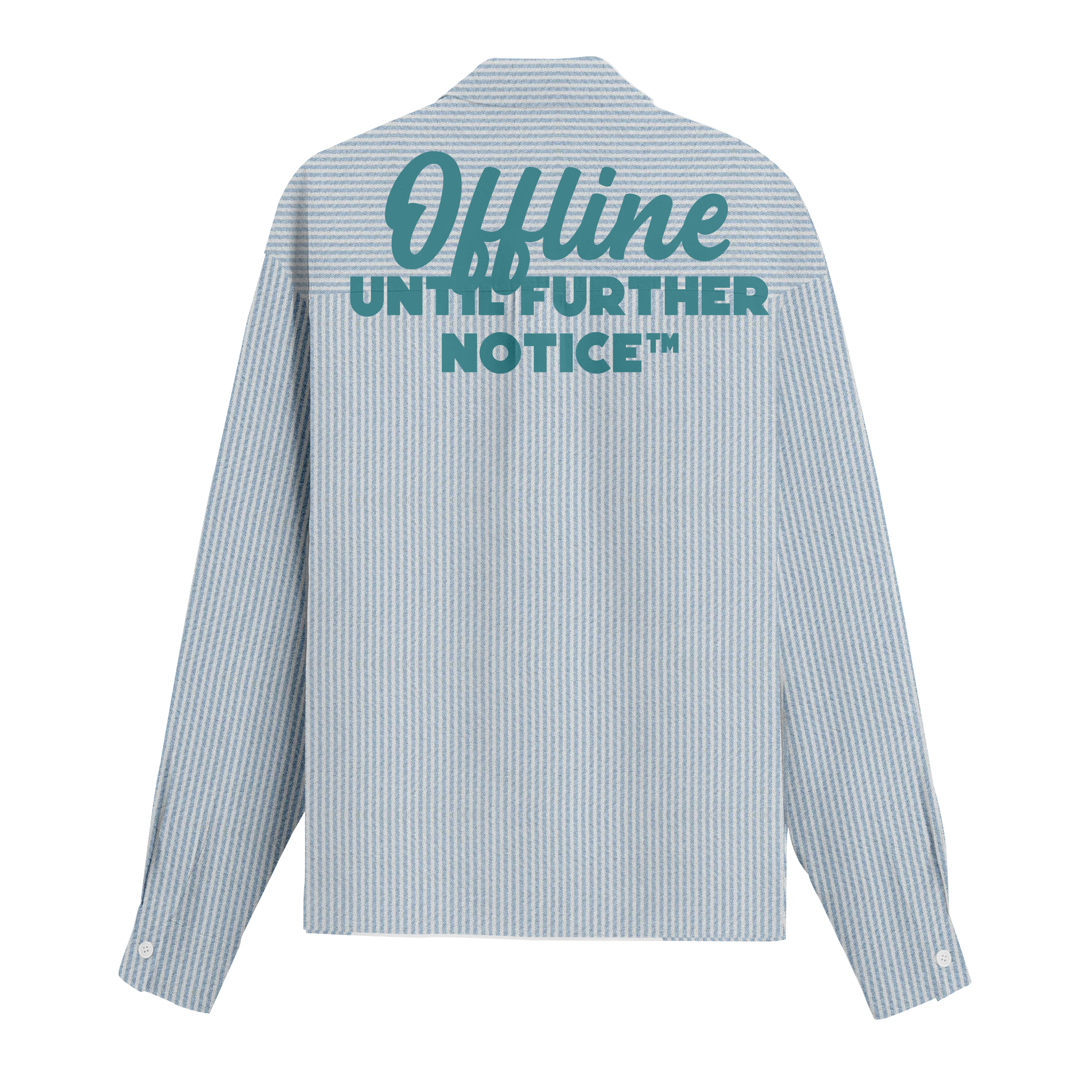 Exhale Label Oversized Shirt Blue - Offline