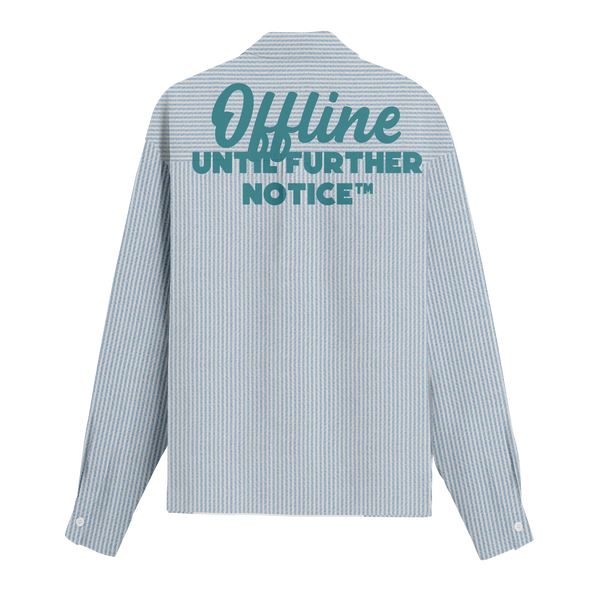 Exhale Label Oversized Shirt Blue - Offline - reference