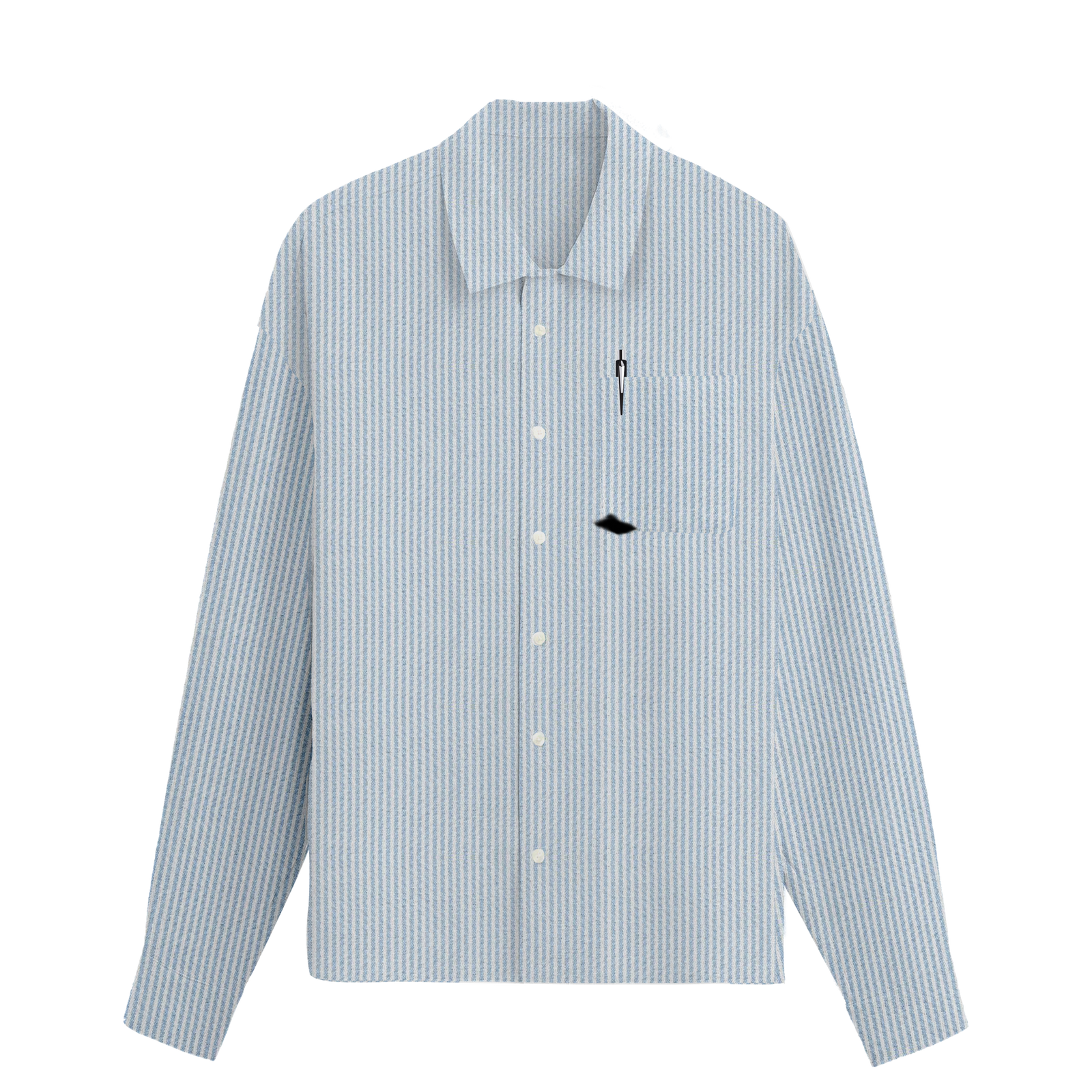 Exhale Label Oversized Shirt Blue - Offline