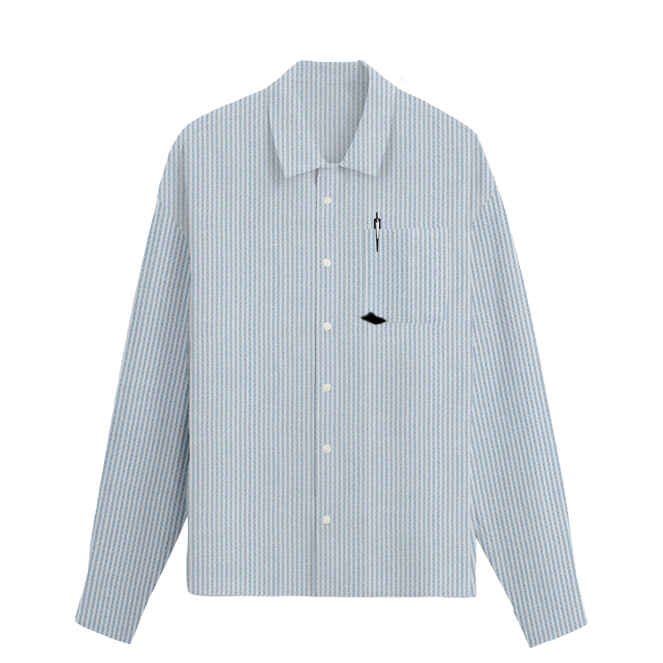 Exhale Label Oversized Shirt Blue - Offline