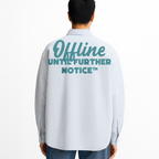 Exhale Label Oversized Shirt Blue - Offline