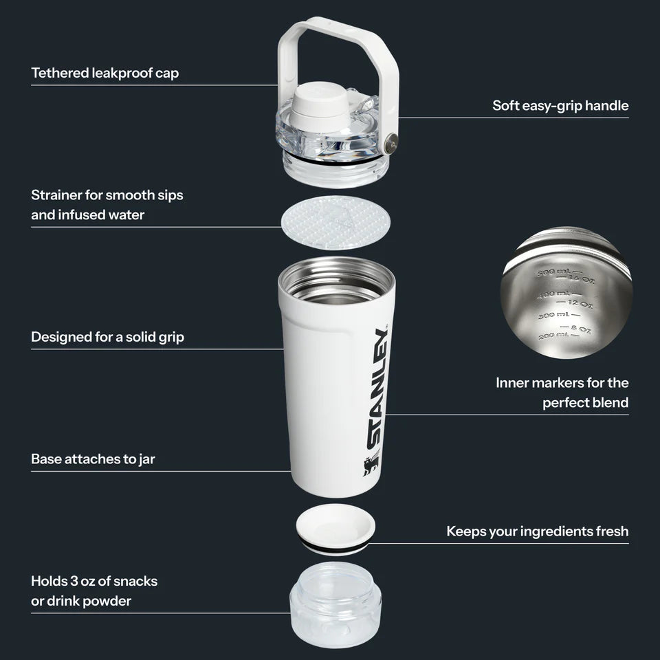Stanley Vitalize Shaker Bottle 20 OZ - Chalk