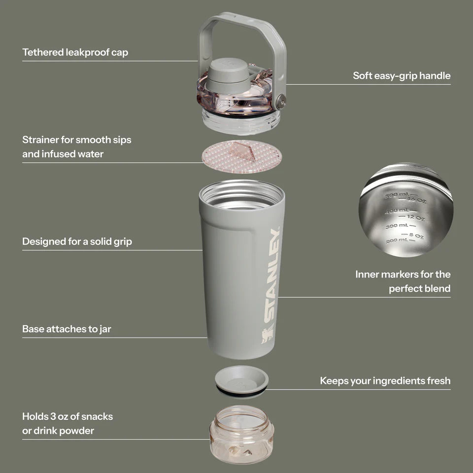 Stanley Vitalize Shaker Bottle 20 OZ - Sage Grey