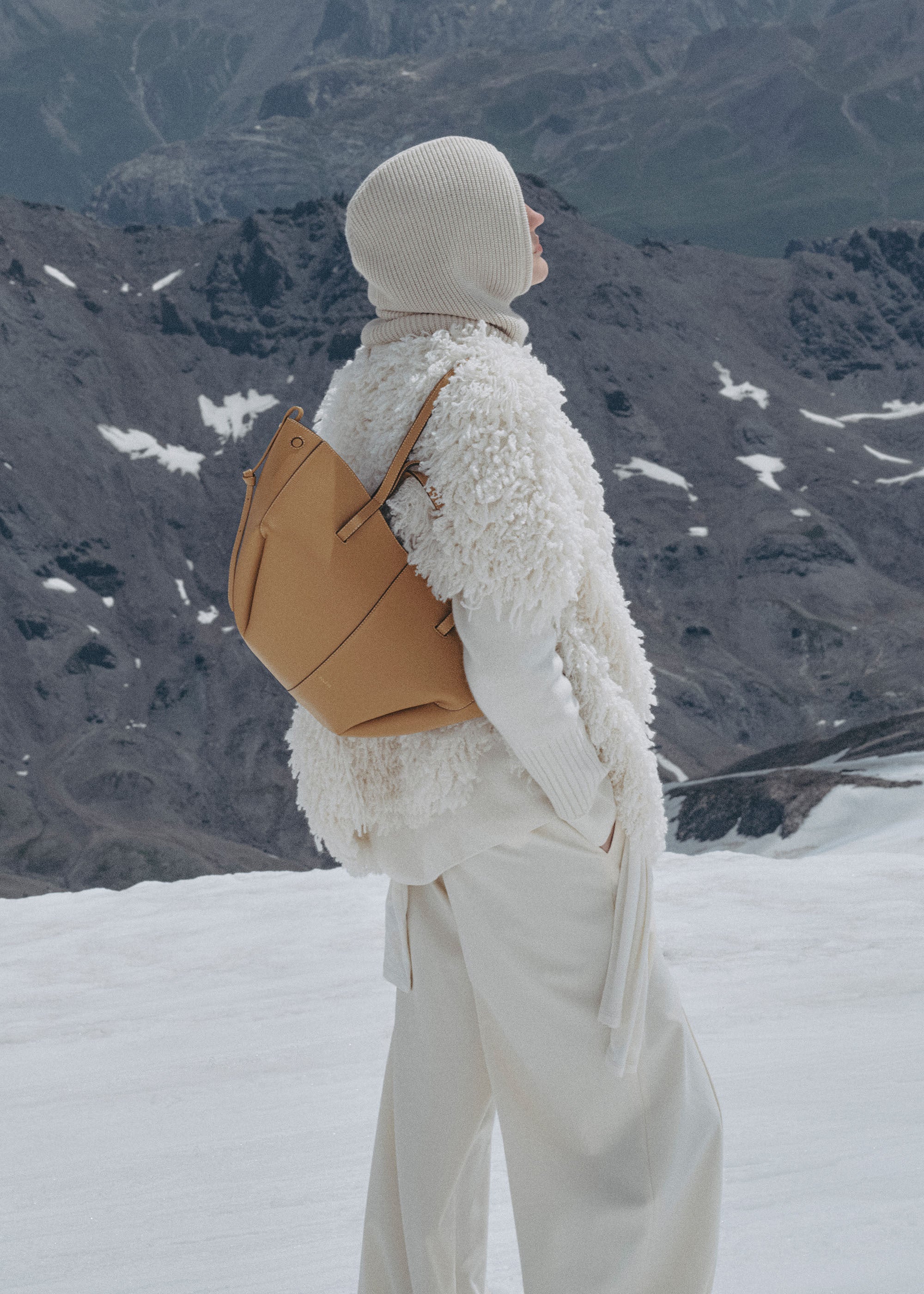 Polene Cyme Mini Edition Textured Bag - Ocher