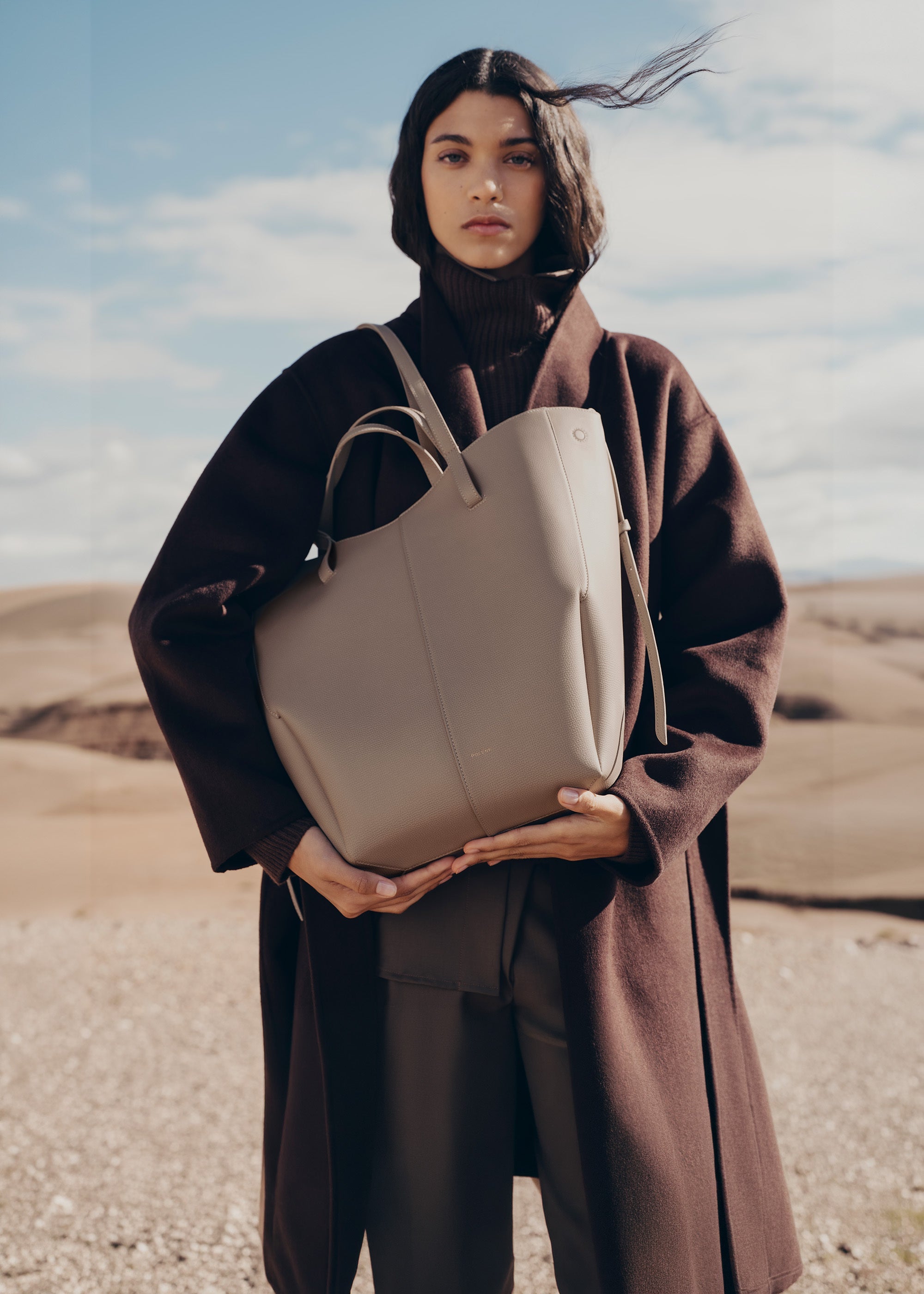 Polene Cyme Tote Bag - Taupe