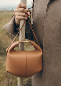 Polene Beri Edition Textured Bag - Camel