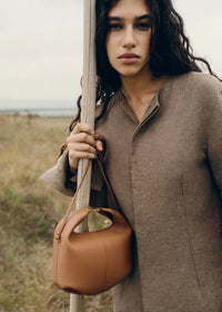 Polene Beri Edition Textured Bag - Camel