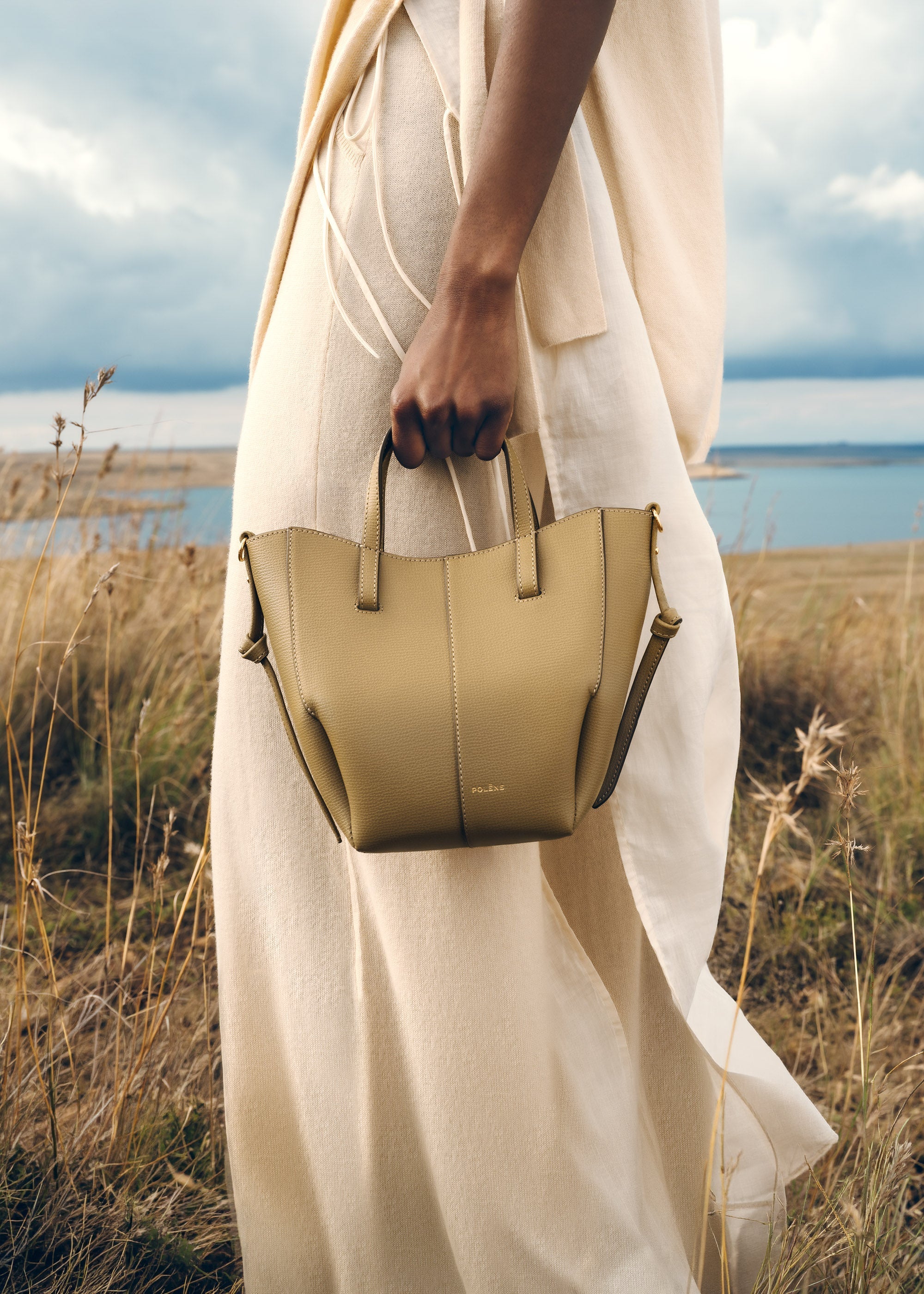 Polene Cyme Tote Nano - Smoky Olive