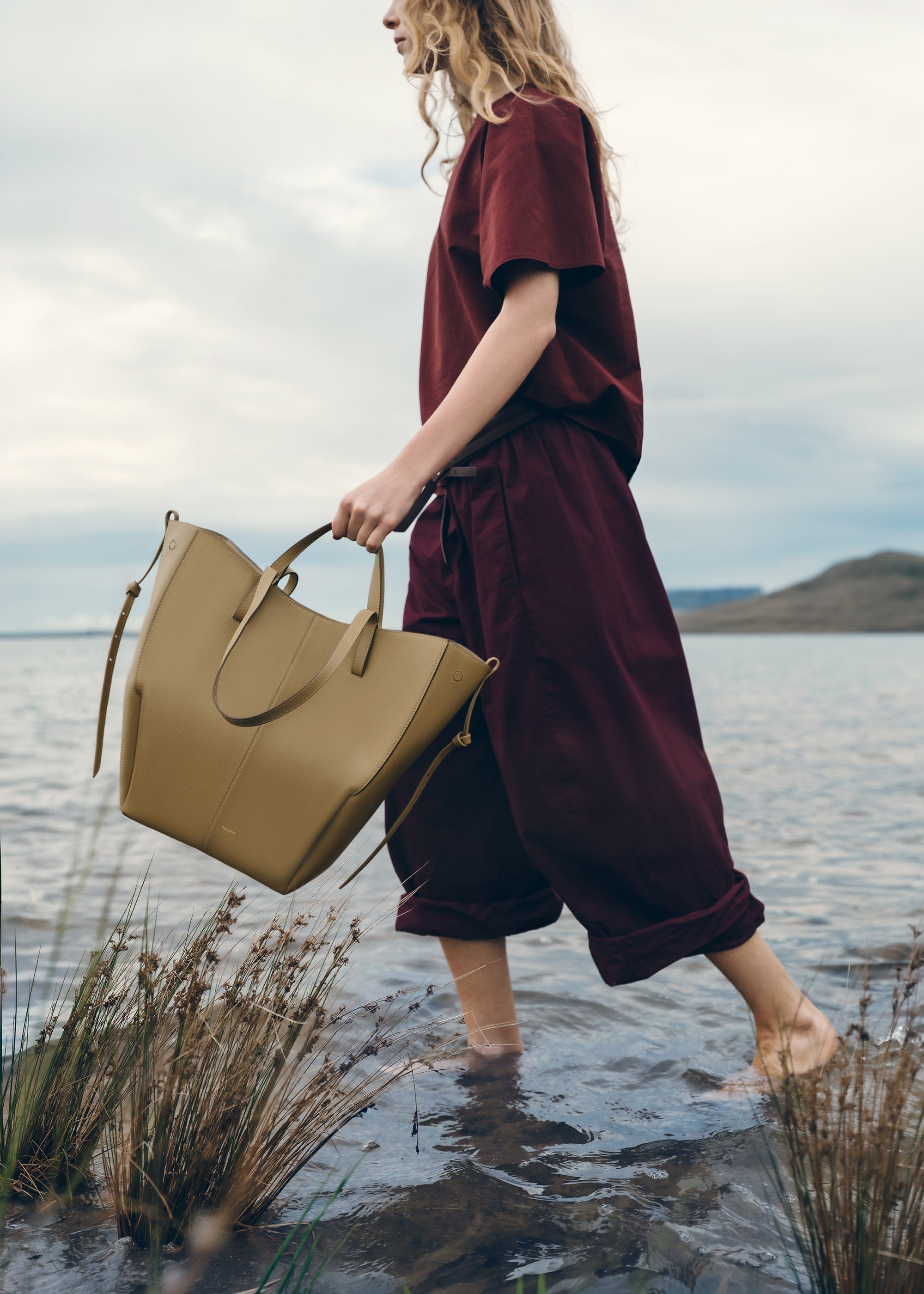Polene Cyme Tote - Smoky Olive