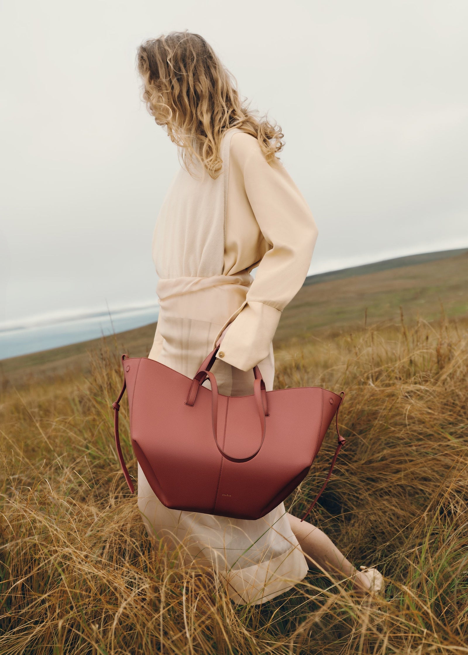 Polene Cyme Edition Textured Bag - Terracotta