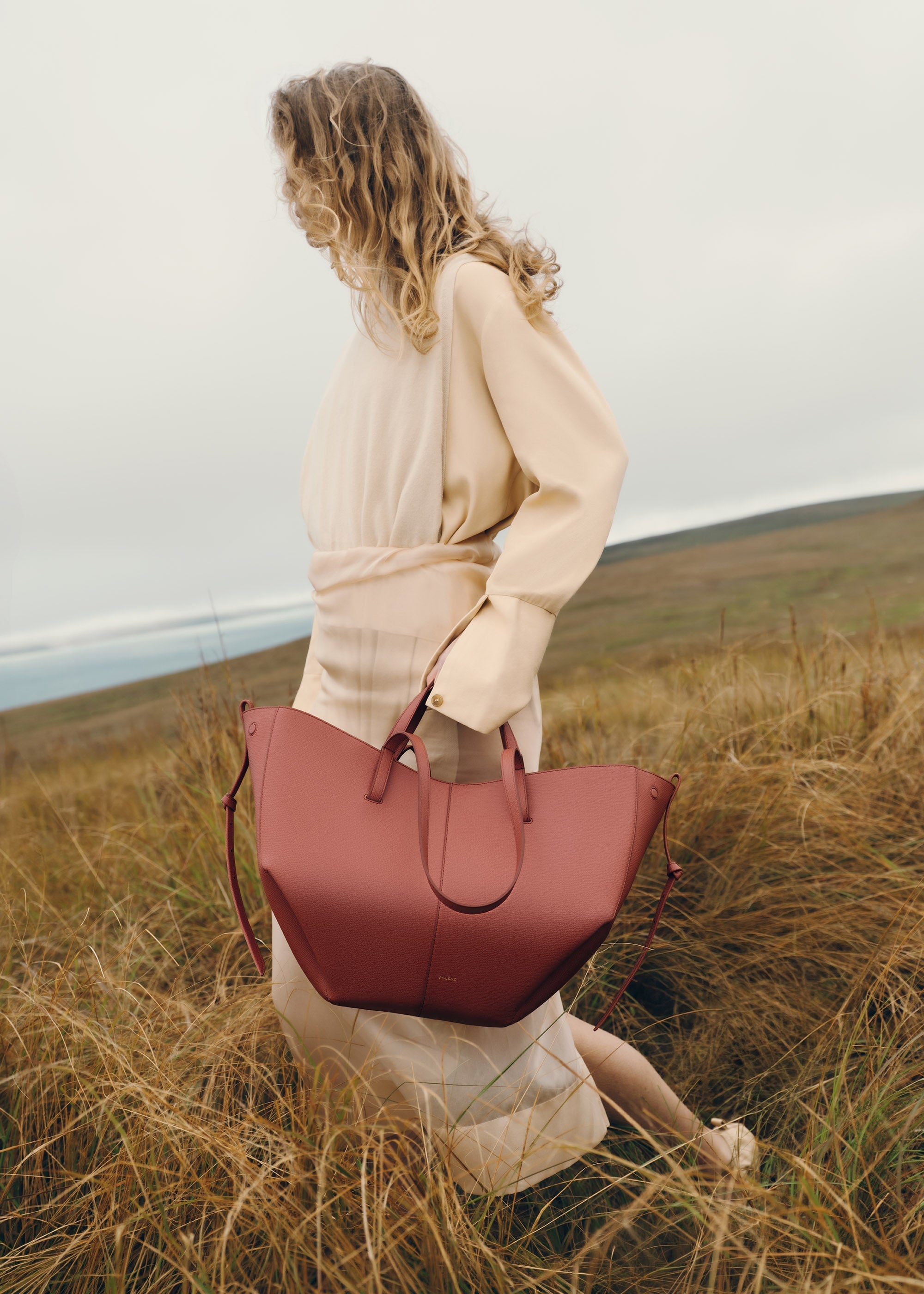 Polene Cyme Edition Textured Bag - Terracotta