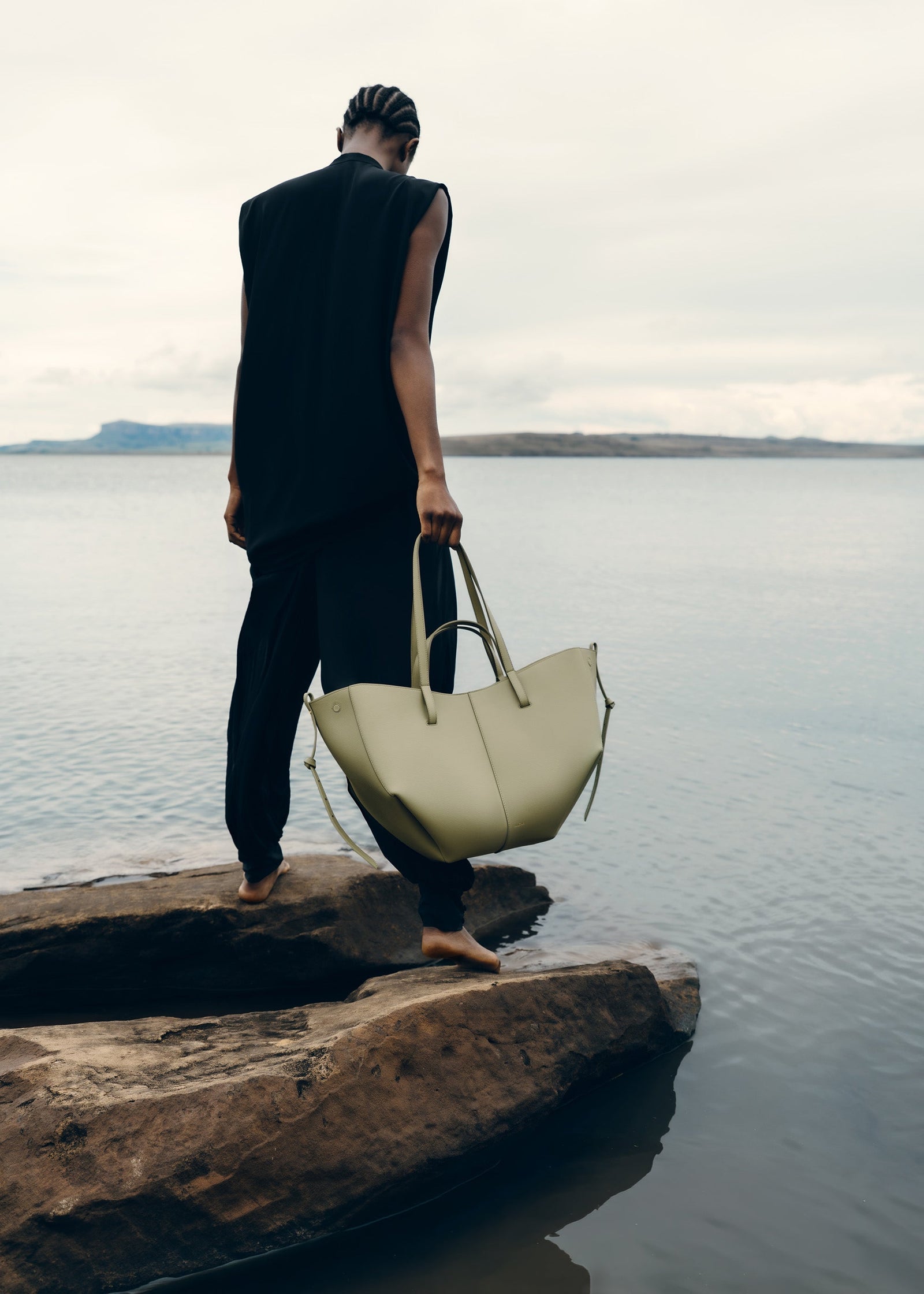 Polene Cyme Edition Textured Bag - Linden