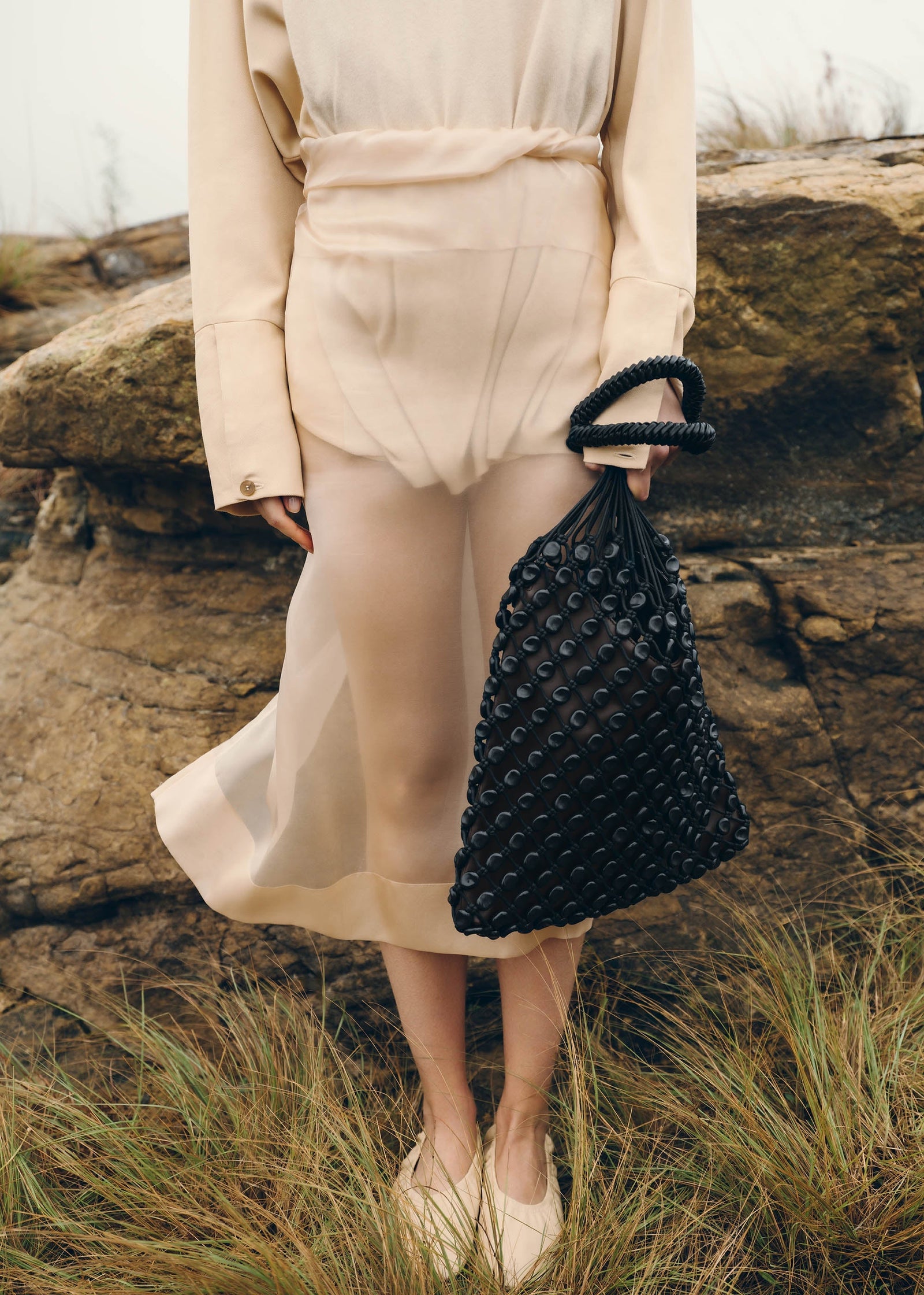 Polene Nomad Sole Bag - Ebony Tinted